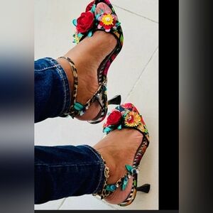 Betsy Johnson Karra Flower Embelished Women's Heels